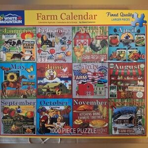 White Mountain Farm Calendar 1000 Piece Puzzle